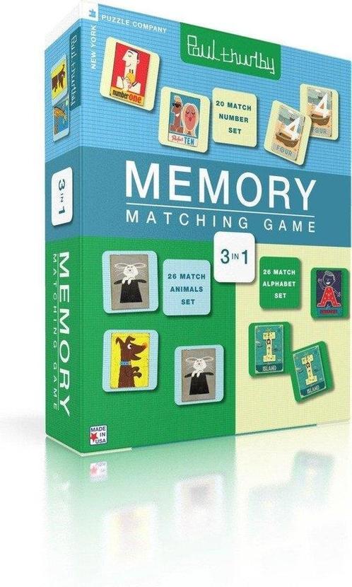 Paul Thurlby 3 in 1 Memory Spel - bordspel, Hobby en Vrije tijd, Gezelschapsspellen | Bordspellen, Verzenden