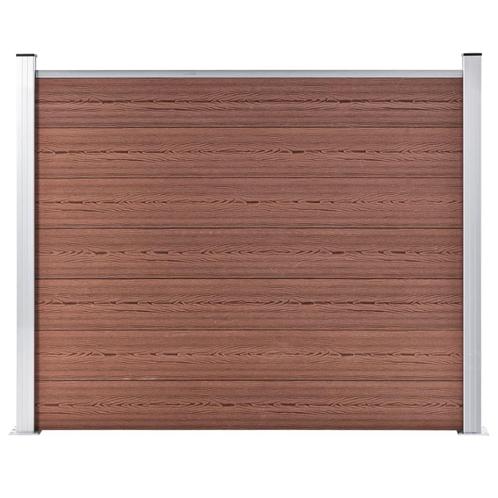 vidaXL Schuttingpaneel 180x146 cm HKC bruin, Tuin en Terras, Schuttingen, Nieuw, Kunststof, 1 tot 2 meter, Verzenden