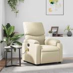 vidaXL Massagestoel verstelbaar kunstleer crème, Huis en Inrichting, Fauteuils, Verzenden, Nieuw