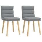 vidaXL Eetkamerstoelen 2 st stof lichtgrijs, Huis en Inrichting, Stoelen, Verzenden, Nieuw
