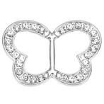 Fako Bijoux® - Sjaalklem - Vlinder Strass - 39x27mm -, Sieraden, Tassen en Uiterlijk, Broches, Verzenden, Nieuw