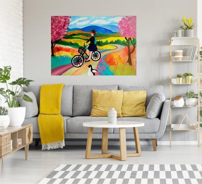 Barbara Friehs - On the way to work, Antiek en Kunst, Kunst | Schilderijen | Modern