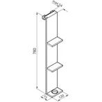 Planchet Novellini Kuadra voor Douchewand 90x12 cm Mat Zwart, Ophalen of Verzenden, Nieuw
