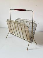 Tijdschriftenhouder - Messing, Hout