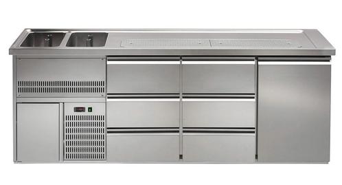 GGM Gastro | Biertoog Premium PLUS - 2500x700mm - 1 deur & 6, Zakelijke goederen, Horeca | Meubilair en Inrichting, Nieuw in verpakking