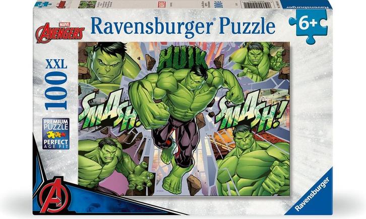 Marvel Hulk Puzzel (100 XXL stukjes) | Ravensburger -, Kinderen en Baby's, Speelgoed | Kinderpuzzels, Nieuw, Verzenden