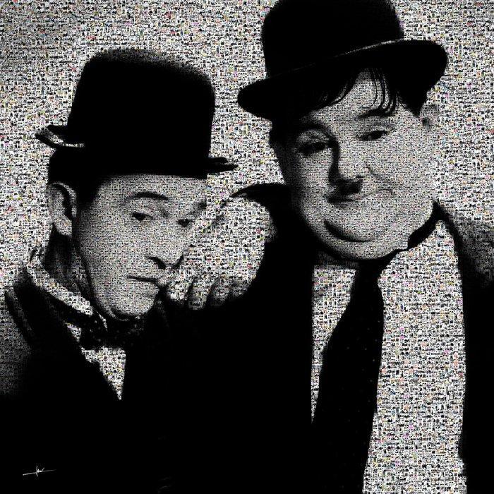 David Law - Laurel & Hardy V - Format XL 60x60, Antiek en Kunst, Kunst | Designobjecten