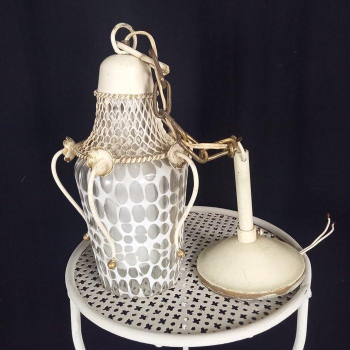 Plafondlamp (2) - Panter glas - Met bijzettafeltje, Antiek en Kunst, Curiosa en Brocante