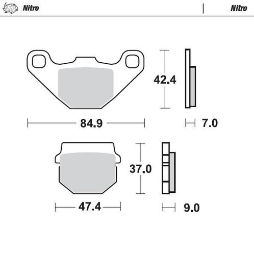 Moto Master Sintered Metal voor of Achter remblokken Nitro 0, Motoren, Onderdelen | Merk-onafhankelijk, Ophalen of Verzenden