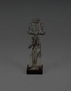 Oude Egypte, late periode Bronzen Zittende Somtous,, Verzamelen