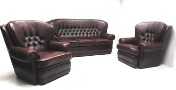 Chesterfield bankstel NEW CASTLE 3+1+1 zits antiek leder