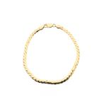 Gouden S-schakel armband | 19 cm (unisex, heren sieraad), Ophalen of Verzenden, Gebruikt, Overige kleuren, Goud