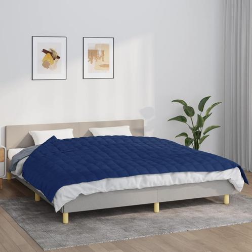 vidaXL Verzwaringsdeken 155x220 cm 7 kg stof blauw, Huis en Inrichting, Slaapkamer | Beddengoed, Blauw, Nieuw, Verzenden