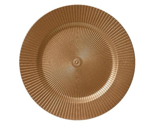 Onderbord goud – 33 cm geribbeld rond decoratief, Hobby en Vrije tijd, Knutselen, Nieuw, Ophalen of Verzenden