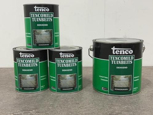 Veiling - Tenco tuinbeits donkergroen set 4-delig, Doe-het-zelf en Verbouw, Verf, Beits en Lak