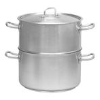 Stoom-Kookpan RVS | Ø28cm | 10L | gas, keramisch, inductie, Verzenden