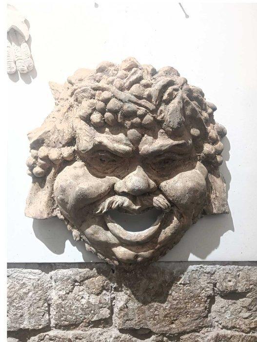 sculptuur, Maschera di satiro - 5 kg - 70 cm - Terracotta, Antiek en Kunst, Curiosa en Brocante