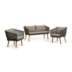 *WOONWINKEL* Kave Home Inti Tuinset Bank Met 2 Stoelen, Verzenden, Nieuw