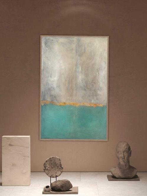 Stefanie Raus - Türkis Gold 545 XXL, Antiek en Kunst, Kunst | Schilderijen | Modern