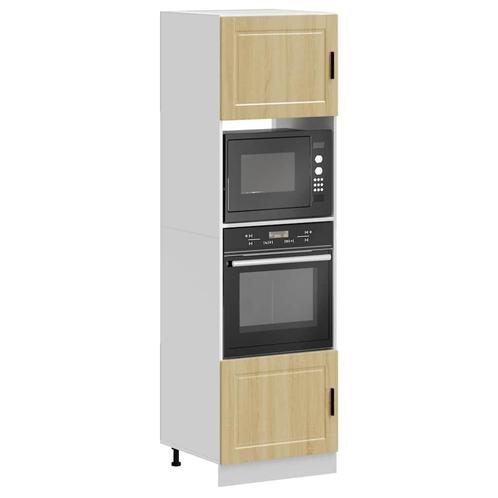 vidaXL Ovenkasten 2 st Porto bewerkt hout sonoma, Huis en Inrichting, Keuken | Keukenelementen, Bruin, Nieuw, Verzenden