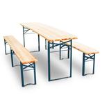 Inklapbare houten bierbank / biertafel - 220 cm - Incl. 2 ba, Verzenden, Nieuw