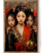 Ksavera - Gold Japanese maiko DS0357 - canvas XXL - 120cm, Antiek en Kunst