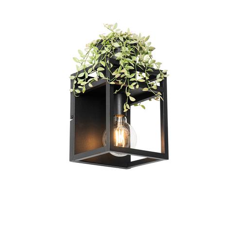 Smart wandlamp zwart met rek incl. Wifi G95 - Cage Rack, Huis en Inrichting, Lampen | Wandlampen, Nieuw, Overige materialen