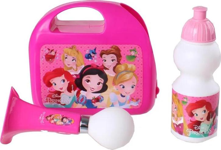Combo Lunch Box + Drinkfles + Toeter (Disney Princess), Fietsen en Brommers, Fietsaccessoires | Overige Fietsaccessoires, Nieuw