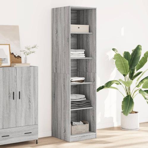 vidaXL Kledingkast 50x50x200 cm bewerkt hout grijs sonoma, Huis en Inrichting, Kasten | Kledingkasten, Nieuw, Verzenden