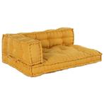 vidaXL Pallet Sofa Kussen 3 pcs Geel Stof, Huis en Inrichting, Verzenden, Nieuw, Geel