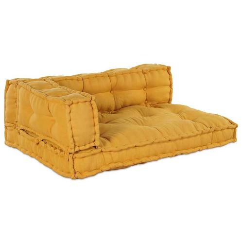 vidaXL Pallet Sofa Kussen 3 pcs Geel Stof, Huis en Inrichting, Woonaccessoires | Kussens, Geel, Nieuw, Verzenden