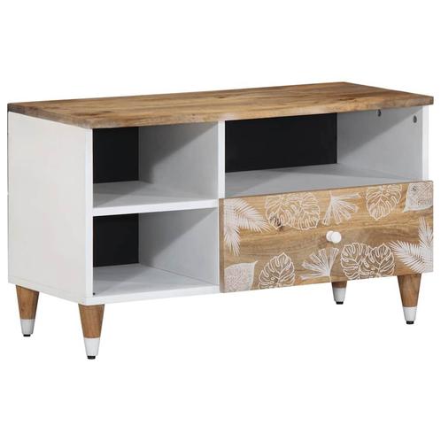vidaXL Tv-meubel 80x33,5x46 cm massief mangohout, Huis en Inrichting, Woonaccessoires | Cd- en Dvd-rekken, Nieuw, Verzenden