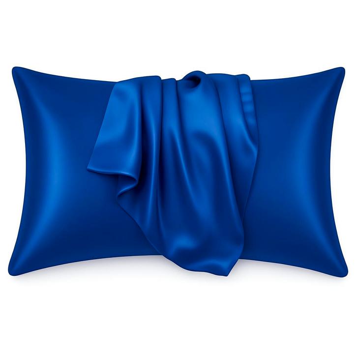 Satijnen kussensloop Donkerblauw 60 x 70 cm hoofdkussen form, Sieraden, Tassen en Uiterlijk, Uiterlijk | Haarverzorging, Nieuw