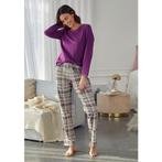 Lascana Pyjama met flanellen broek in ruitpatroon, Verzenden