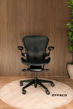 Herman Miller Aeron Remastered Onyx (Zwart), Verzenden, Zwart, Zo goed als nieuw, Bureaustoel