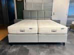 Showmodel boxspring 180x210  Pullman Silverline master, 210 cm, Ophalen of Verzenden, 180 cm, Grijs