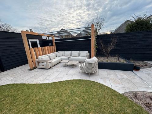 Metropolitan 4 Seasons Outdoor loungeset Latte cappuccino, Tuin en Terras, Tuinsets en Loungesets, Bank, Bijzettafel, Stoel, Nieuw