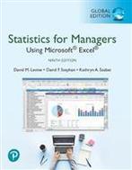 Statistics for Managers Using Microsoft Excel, 9781292338248, Boeken, Studieboeken en Cursussen, Zo goed als nieuw, Studieboeken