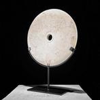 Decoratief ornament - NO RESERVE PRICE - White Marble Disc, Antiek en Kunst