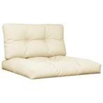 2x Palletkussen Creme: Tuinkussen Outlet - Tweedekansje!, Huis en Inrichting, Woonaccessoires | Kussens, Ophalen of Verzenden