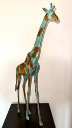 Abdoulaye Derme - sculptuur, Grande Girafe - 63 cm - Brons, Antiek en Kunst