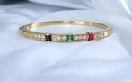 Armband - 18 karaat Geel goud, Prachtige vintage smaragd,, Sieraden, Tassen en Uiterlijk, Armbanden, Nieuw