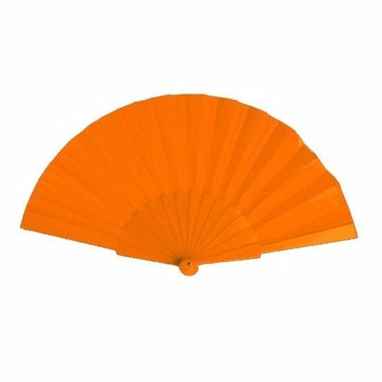 Zomerse waaier oranje 23 cm - Waaiers, Hobby en Vrije tijd, Feestartikelen, Verzenden