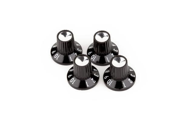 Fender Versterker knoppen zwart 4 stuks, Muziek en Instrumenten, Instrumenten | Onderdelen, Verzenden