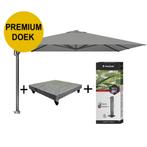 Challenger T1 premium zweefparasol 350x350 cm manhattan, Tuin en Terras, Parasols, Ophalen of Verzenden, Nieuw