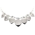 Zilveren hartjes ketting; ESPRIT | 45 cm (zilveren ketting), Gebruikt, Ophalen of Verzenden, Zilver, Overige kleuren