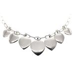 Zilveren hartjes ketting; ESPRIT | 45 cm (zilveren ketting), Ophalen of Verzenden, Gebruikt, Overige kleuren, Zilver
