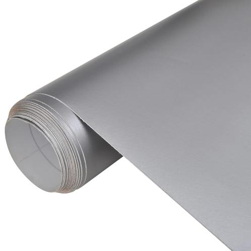 vidaXL Autofolie 100x150 cm matzilverkleurig, Auto diversen, Tuning en Styling, Verzenden
