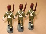 Durso - Figuur - 3x soldats africains défilant rare très bon, Nieuw