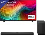 LG 43 inch TV + LG Soundbar met Subwoofer, Nieuw